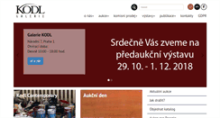 Desktop Screenshot of galeriekodl.cz